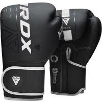 Перчатки тренировочные RDX F6 8oz черн/бел.мат. (арт. BGR-F6MW-8OZ)