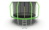 Батут с внутренней сеткой и лестницей EVO JUMP Cosmo 12ft (Green)